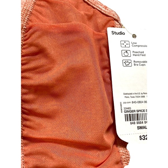 Sports Bra Small Xersion ginger spice low compression nwt removable bra cups - Picture 8 of 16